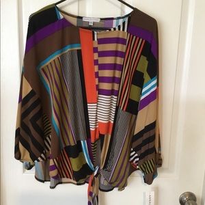 AnnaLee + Hope - NWT - Black & Tan Top